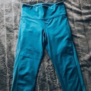 Blue Cropped Leggings